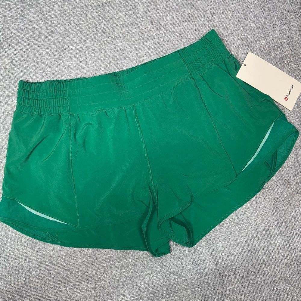 Lululemon Hotty Hot High Rise Athletic Short in Kelly Green Size 12 NWT - Picture 5 of 10